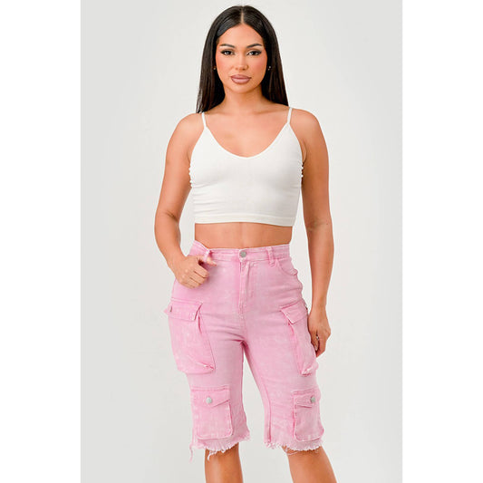 Cargo Denim Shorts