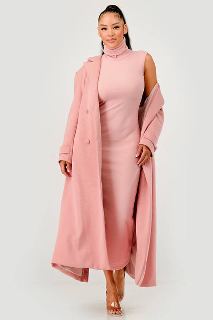 Power In Pink Coat Set - She Rare Boutique
