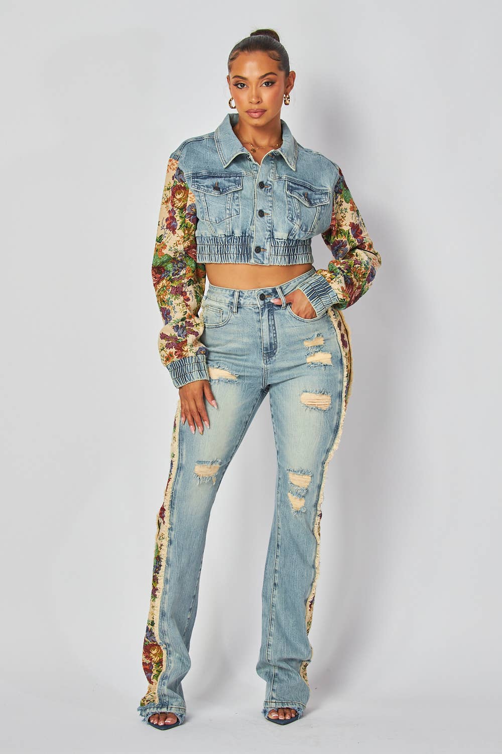 Floral Denim Dream Set