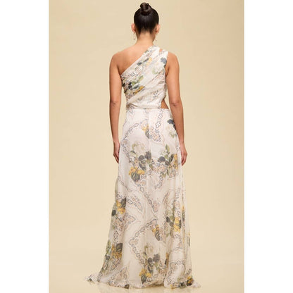 Camellia One Shoulder Cutout Maxi Dress - She Rare Boutique
