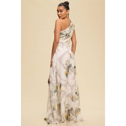 Camellia One Shoulder Cutout Maxi Dress - She Rare Boutique