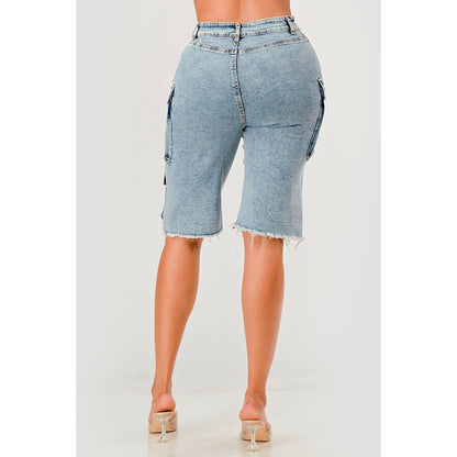 Cargo Denim Shorts