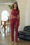 Allure Ruched Leather Set - She Rare Boutique