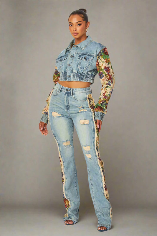 Floral Denim Dream Set