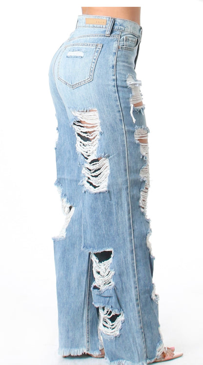 High Waist Boyfriend Jeans