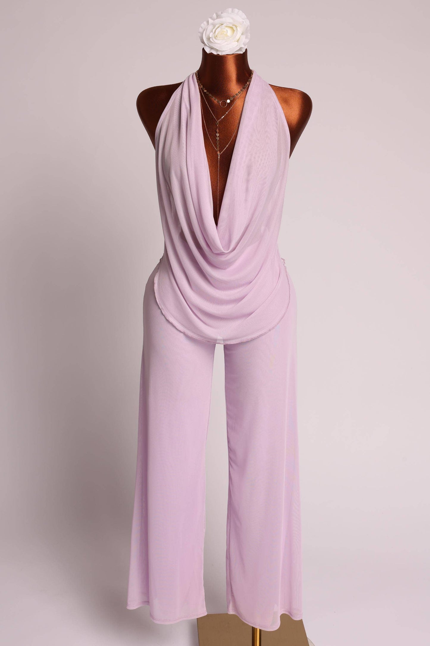 Lilac wide leg pant set from She Rare Boutique