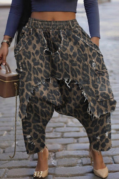 Wild Instinct Leopard Harem Pants - She Rare Boutique