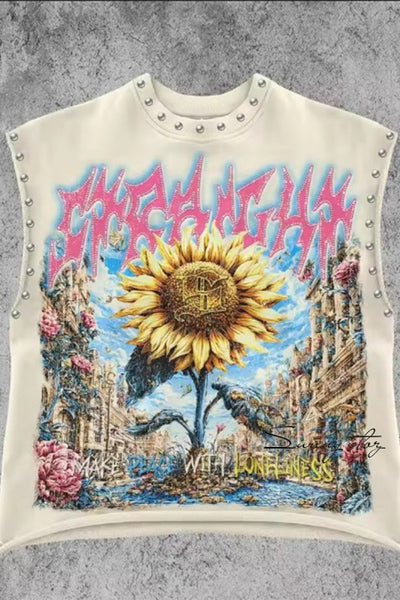 Graphic muscle tank top from She Rare Boutique