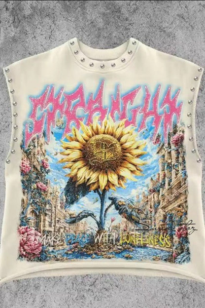 Sunflower Rebel Stud Tee - She Rare Boutique
